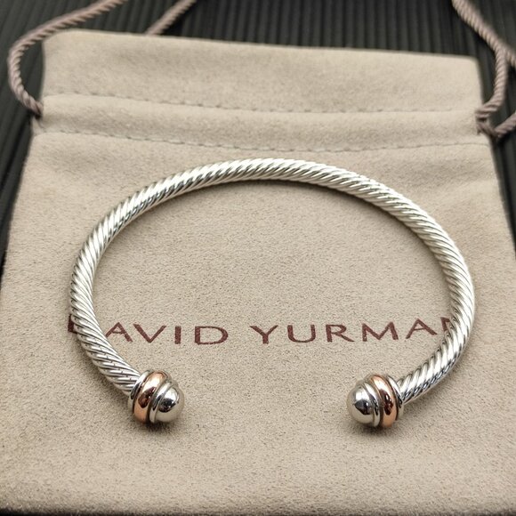 "David Yurman 4mm Round Toe Rose Gold Bracelet. "